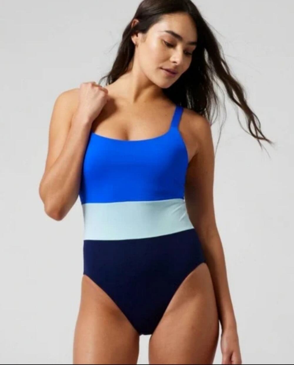 NWT Athleta Coastline one piece swimsuit - LARGE - cerulean blue - LARGE